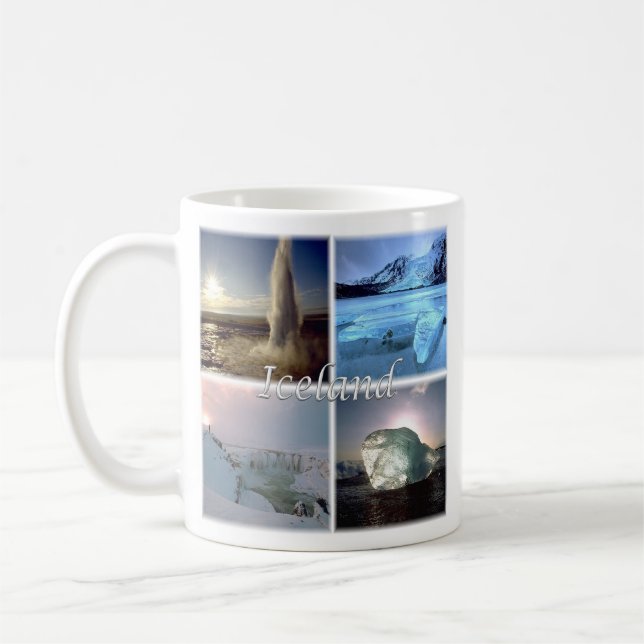 zIS002 ISLANDE, Mug de café (Gauche)