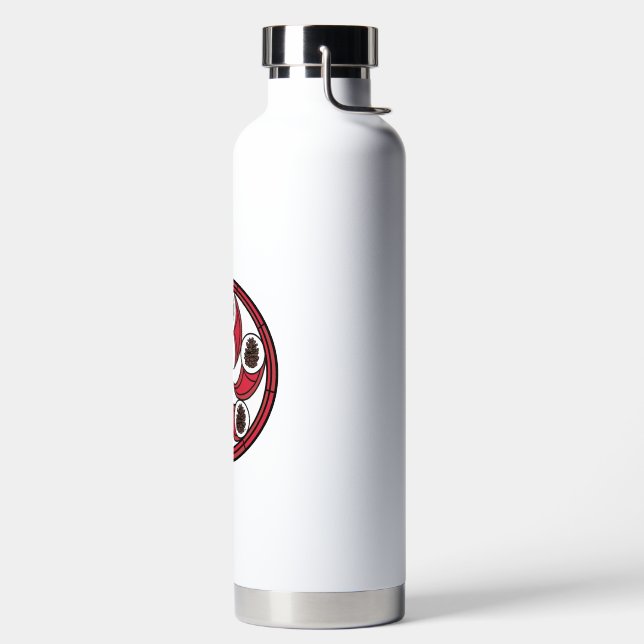 Zisa-Hex-Zeichen auf einer Wasserflasche Trinkflasche (links)