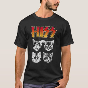 Zischen Katze Lustige Katzen Kätzchen Rock Musik K T-Shirt