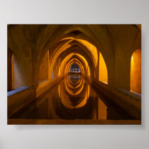 Zisterne des Königlichen Alcazar von Sevilla Poster