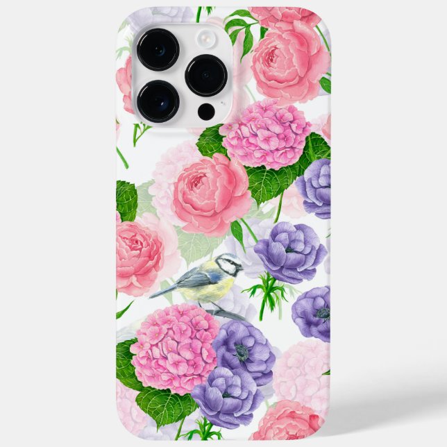 Zistvogel und Blume Case-Mate iPhone 14 Pro Max Hülle (Rückseite)