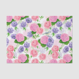 Zistvogel und Blume Seidenpapier
