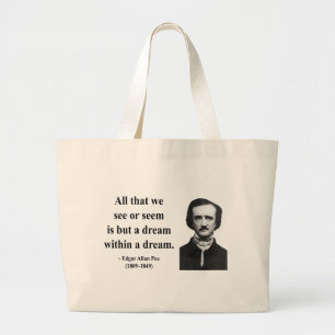Zitat 1b Edgar Allen Poe Jumbo Stoffbeutel