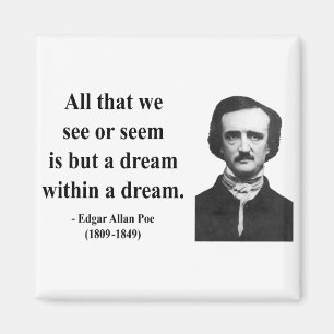 Zitat 1b Edgar Allen Poe Magnet