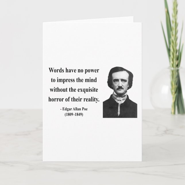 Zitat 4b Edgar Allen Poe Karte (Vorderseite)