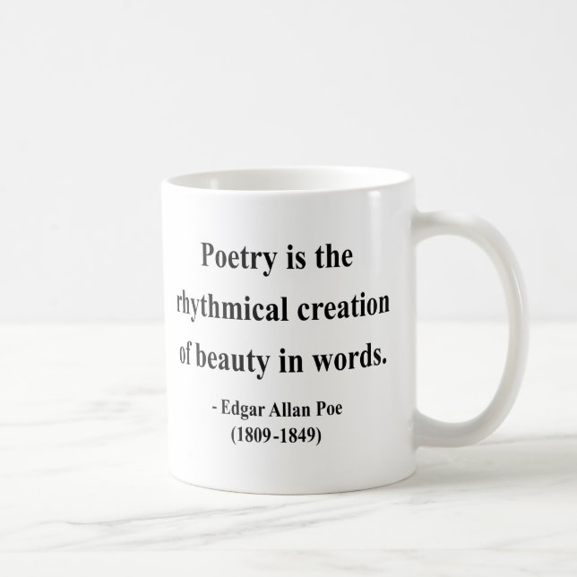 Zitat 5a Edgar Allen Poe Kaffeetasse (Rechts)