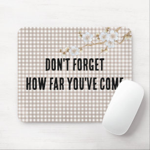 Zitat auf Gingham Mousepad