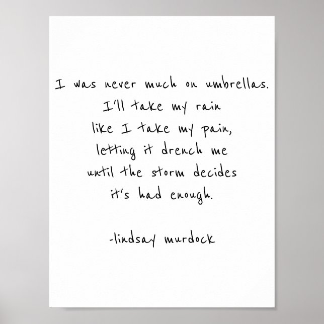 Zitat auf Poster zur Gestaltung inspirierender Poe (Vorne)