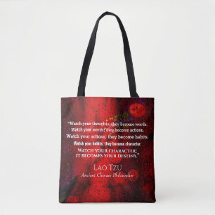 Zitat aus dem antiken chinesischen Philosophen Tasche