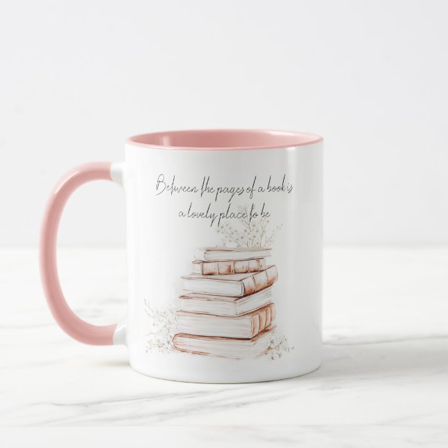 Zitat aus dem Buch Pink Two Tone Tasse (Links)