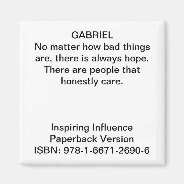 Zitat aus dem Magnet "Inspirierend Einfluss" (Vorne)