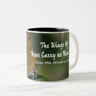 Zitat aus der Hoffnung Zweifarbige Tasse