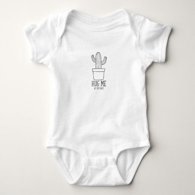 Zitat-Babykleidung des Kaktus lustige Baby Strampler (Vorderseite)