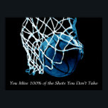 Zitat-Basketball blaues Kunstwerk Poster<br><div class="desc">Ich Liebe dieses Spiel. Beliebte Sportarten - Basketball Game Ball Image.</div>