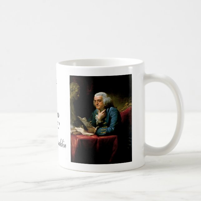 Zitat Bens Franklin "die US-Konstitution… " Tasse (Rechts)