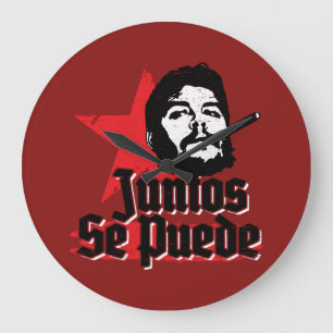 Zitat Che Guevarajuntos-Se Puede zusammen können Große Wanduhr