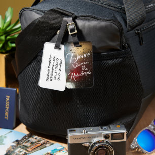 Zitat "Dance between the Raindrops" Gepäckanhänger