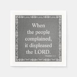 Zitat der Bibel aus dem Alten Testament - Nummern  Serviette