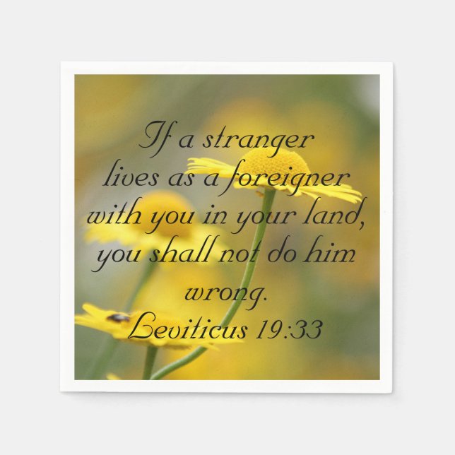 Zitat der Bibel des Alten Testaments - Leviticus 1 Serviette (Vorderseite)