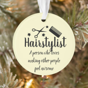Zitat der Friseursalon Funny Friseur Stars Ornament