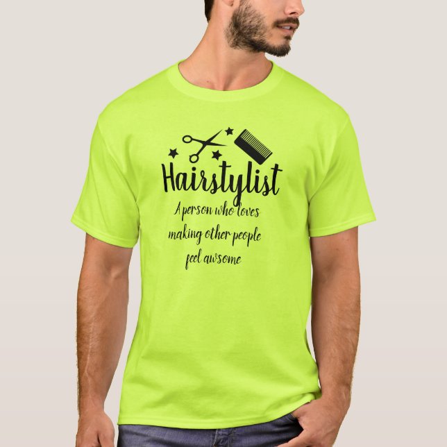Zitat der Friseursalon Funny Friseur Stars T-Shirt (Vorderseite)