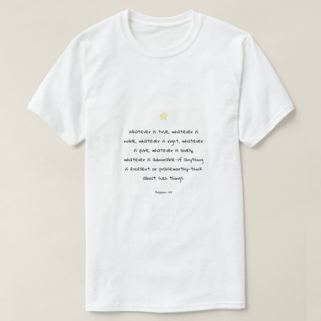 Zitat der inspirierenden Motivierend Bibel T-Shirt (Design vorne)