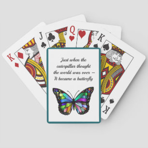 Zitat der inspirierenden Schmetterlinge Elegant Ho Spielkarten