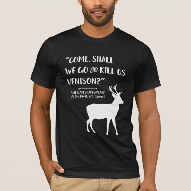Zitat der Literatur zum Hirschjäger-Shakespeare T-Shirt (Vorderseite)