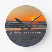 Zitat der Meeresbrise mit schönem Sonnenuntergang