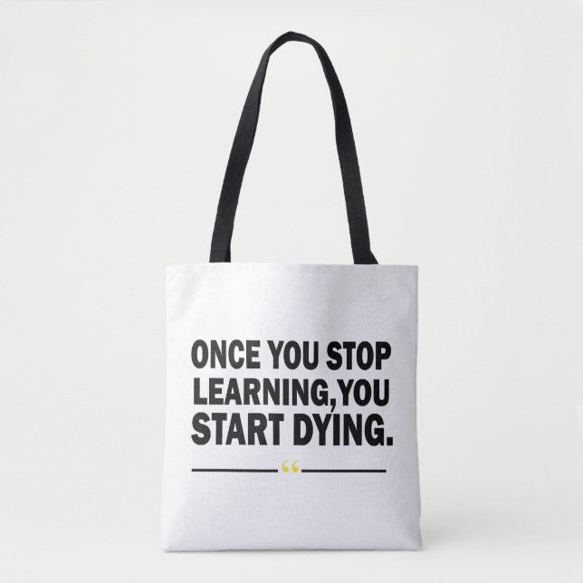 Zitat der motivierend Lehrerin Tasche (Vorderseite)