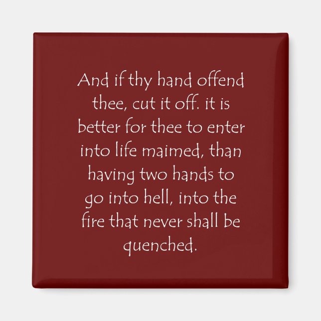 Zitat der Schrift 9 43 Magnet (Vorne)