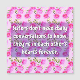 Zitat der Schwester (Liebe Friends) florale Magnet