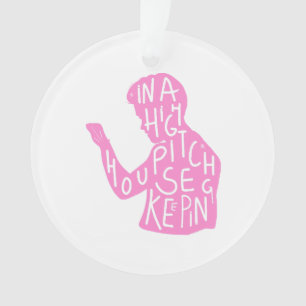 Zitat der Silhouette in Pastellrosa Ornament
