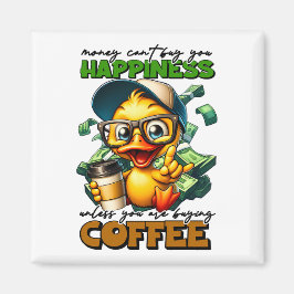 Zitat der Sonnendusche mit Brillen-Coffee-Caption Magnet