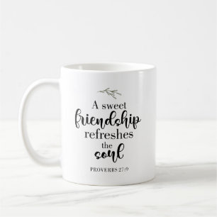 Zitat der "Sweet Friendship Bible Verse Hand Letti Kaffeetasse