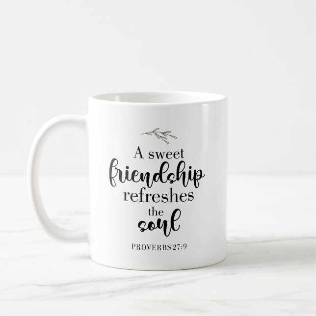 Zitat der "Sweet Friendship Bible Verse Hand Letti Kaffeetasse (Links)