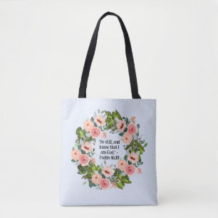Zitat der von den Gärten Inspiriert Rosa-Blumenzau Tasche