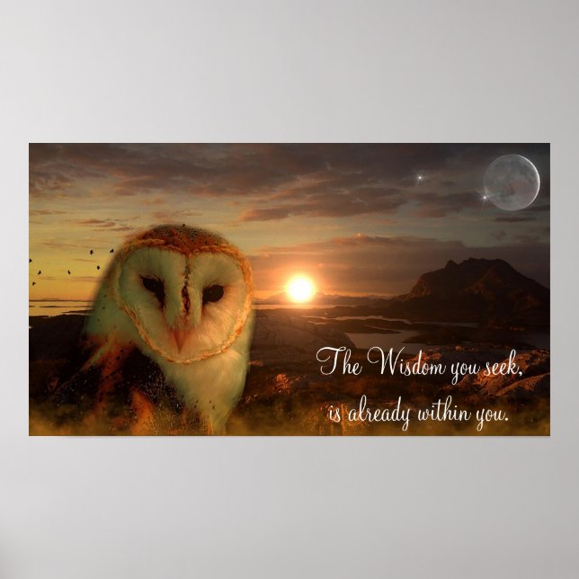Zitat der Weisheit, Poster der Eule-Werke (Vorne)