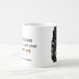 Zitat des berühmten Fotografen 3 Doppel-Objektive- Kaffeetasse
