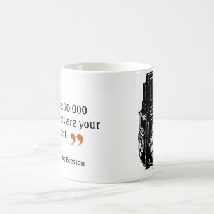 Zitat des berühmten Fotografen 3 Doppel-Objektive- Kaffeetasse