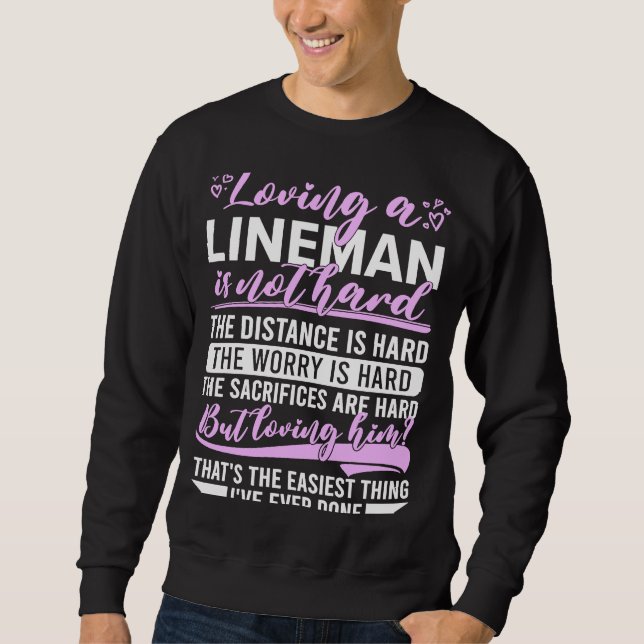 Zitat des Ehefrau-Lineman-Ehepartners Sweatshirt (Vorderseite)