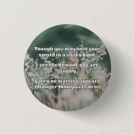 Zitat des Empath Warrior für positive Ermutigung Button