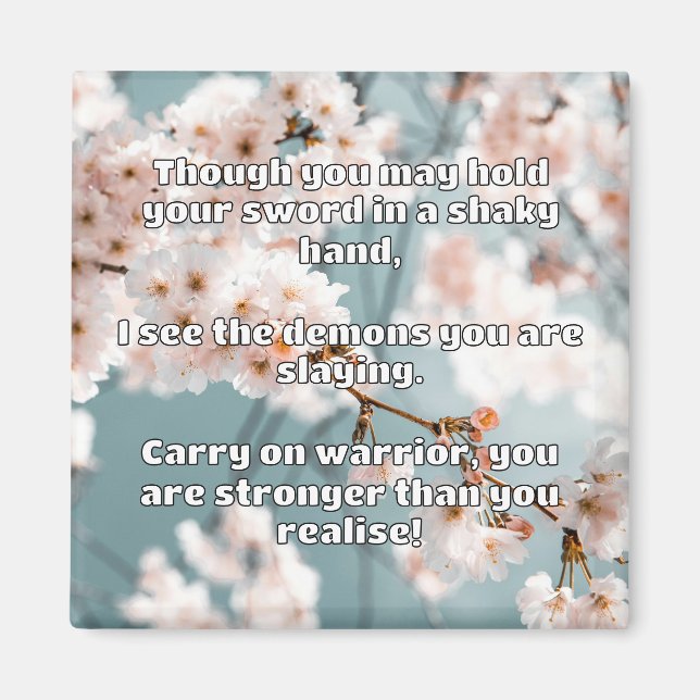 Zitat des Empath Warrior für positive Ermutigung Magnet (Vorne)