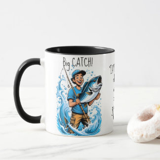 Zitat des Fischers zum großen Fisch Tasse