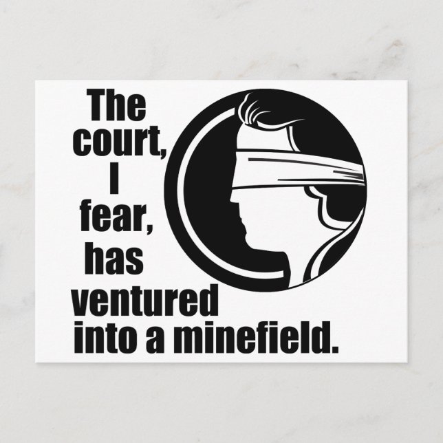 Zitat des Obersten Gerichtshofs Ruth Bader Ginsbur Postkarte (Vorderseite)