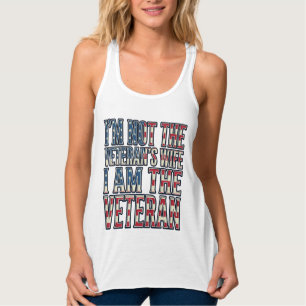 Zitat einer Veteranen-Ehefrau Patriotisches Vintag Tank Top