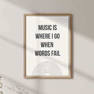 Zitat eines Minimal-Musikliebhabers Poster