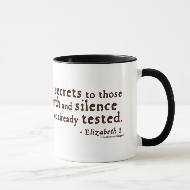 Zitat Elizabeth I auf Vertrauen Tasse (Rechts)