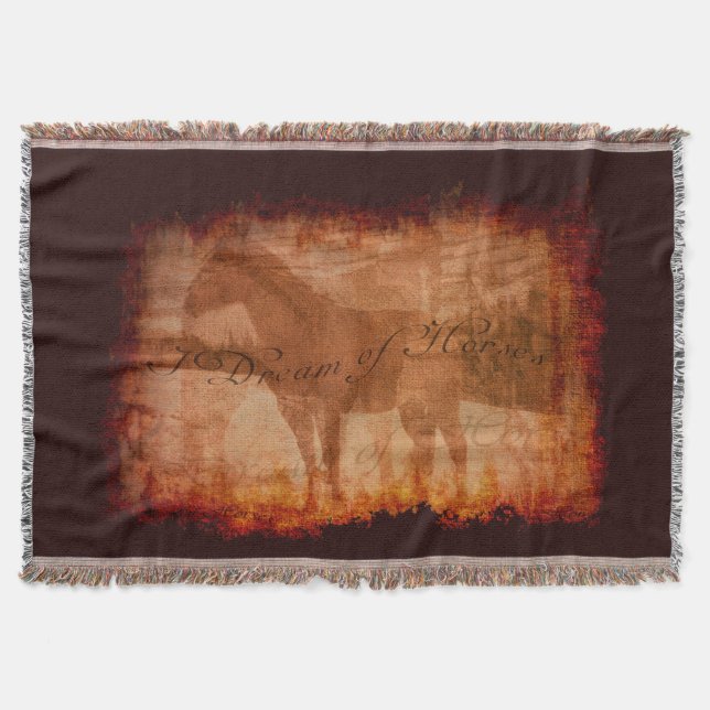 Zitat "Equine Art" und "I Dream of Horses" Decke (Vorderseite)