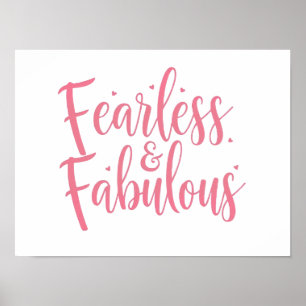 Zitat "Fearless and Fabulous" Poster